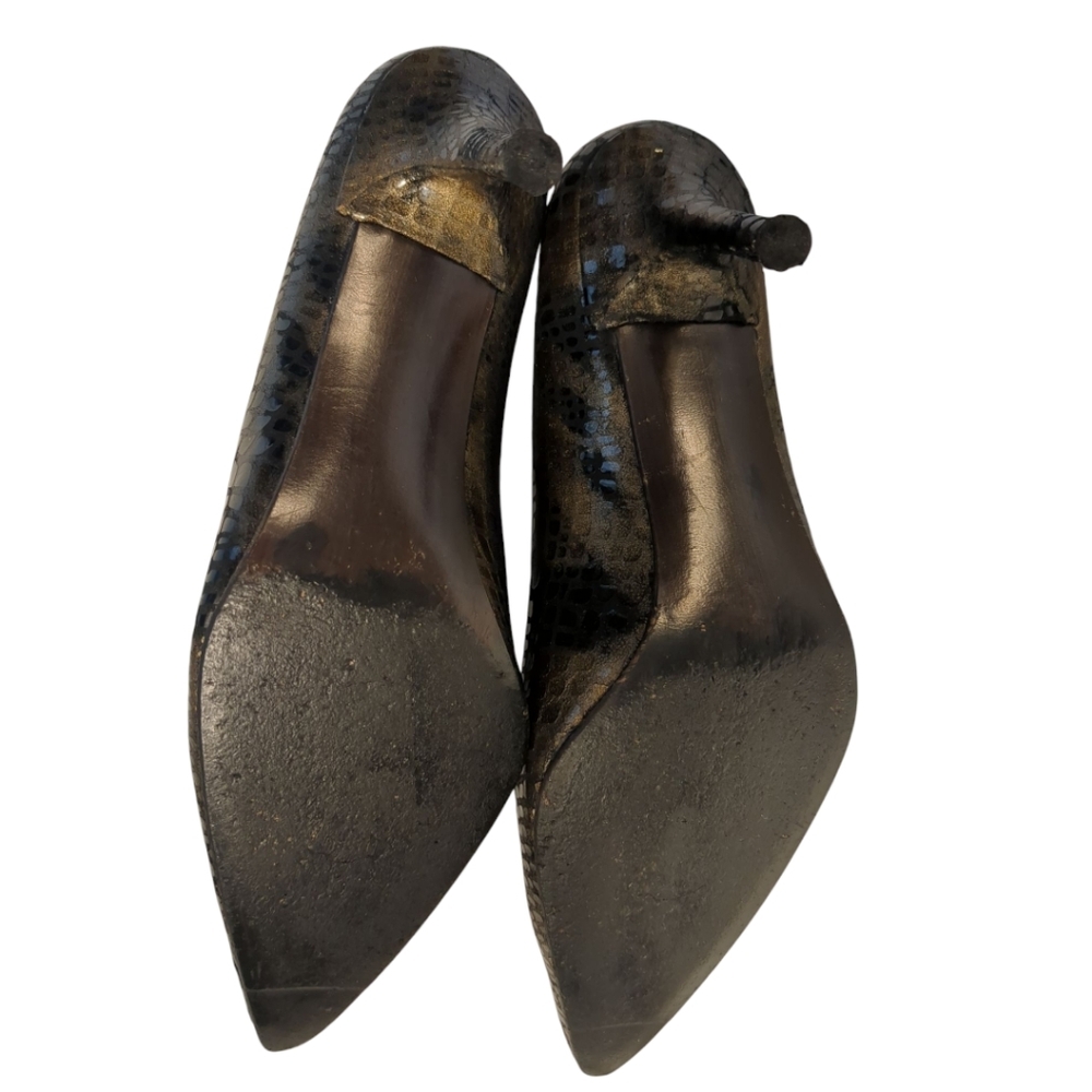 Stuart WEITZMAN Classic Reptile Leather Pumps / Heels Size 8M - Picture 8 of 8